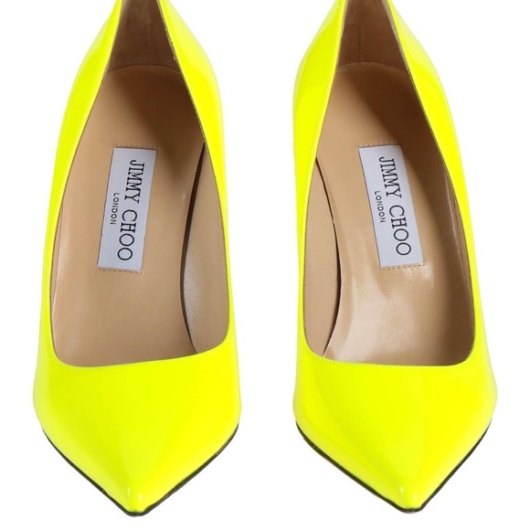 Bright Yellow Stiletto Heels - Picture 3 of 3